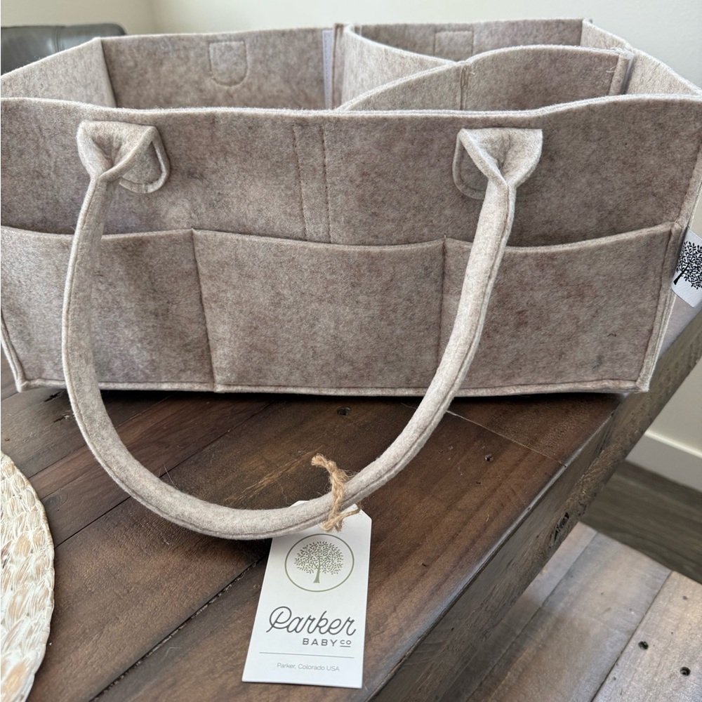NWT Parker Baby Co Felt Diaper Caddy